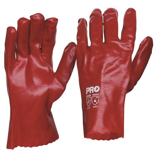 Pro Choice Red Pvc Single Dip - Length 27cm 12 - PVC27 PPE Pro Choice   